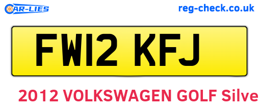 FW12KFJ are the vehicle registration plates.