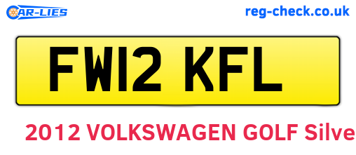 FW12KFL are the vehicle registration plates.