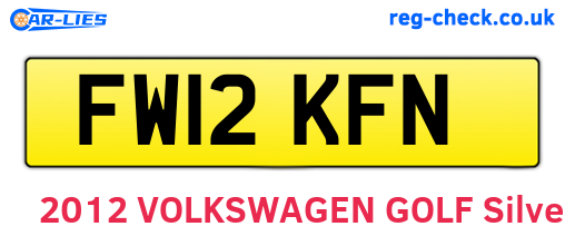 FW12KFN are the vehicle registration plates.