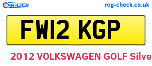 FW12KGP are the vehicle registration plates.