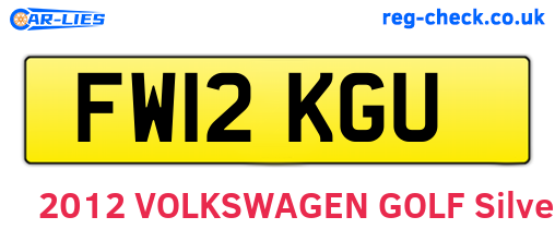 FW12KGU are the vehicle registration plates.