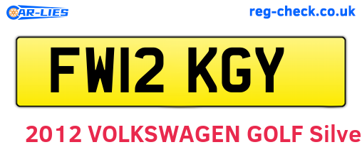 FW12KGY are the vehicle registration plates.
