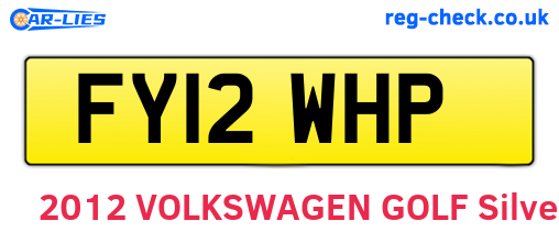 FY12WHP are the vehicle registration plates.