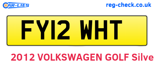 FY12WHT are the vehicle registration plates.