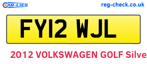FY12WJL are the vehicle registration plates.