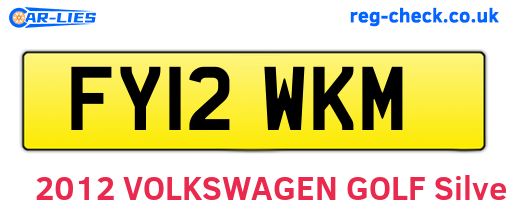 FY12WKM are the vehicle registration plates.