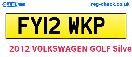 FY12WKP are the vehicle registration plates.