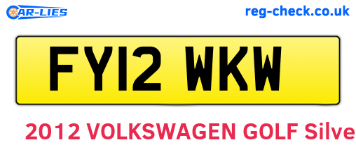FY12WKW are the vehicle registration plates.