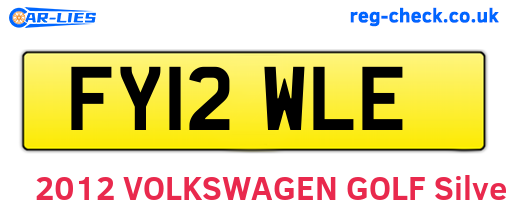 FY12WLE are the vehicle registration plates.