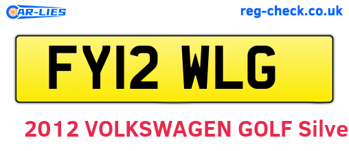 FY12WLG are the vehicle registration plates.