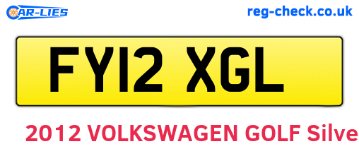 FY12XGL are the vehicle registration plates.