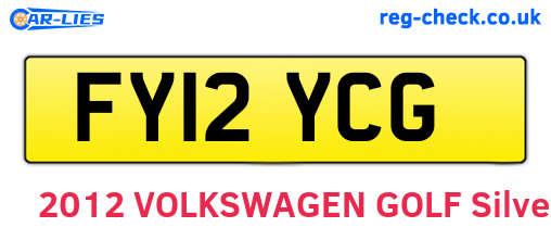 FY12YCG are the vehicle registration plates.