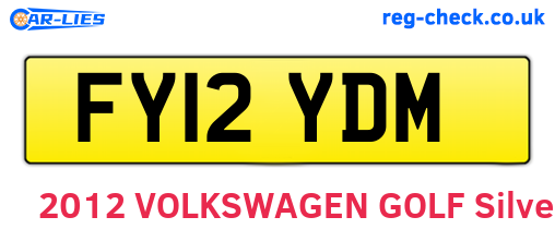 FY12YDM are the vehicle registration plates.