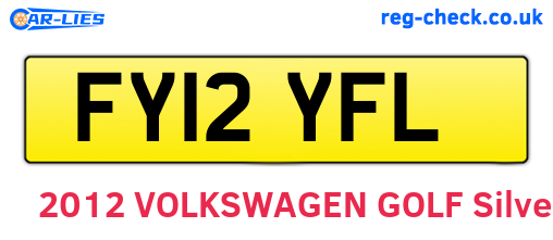 FY12YFL are the vehicle registration plates.