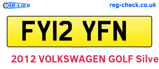 FY12YFN are the vehicle registration plates.