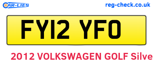 FY12YFO are the vehicle registration plates.