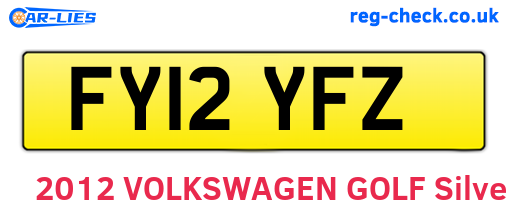 FY12YFZ are the vehicle registration plates.