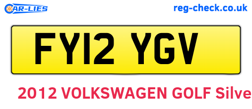 FY12YGV are the vehicle registration plates.