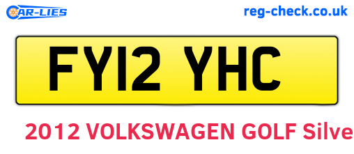 FY12YHC are the vehicle registration plates.