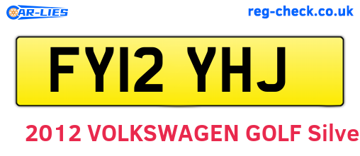 FY12YHJ are the vehicle registration plates.