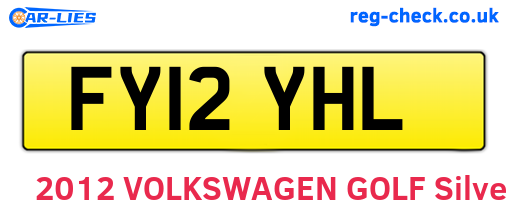 FY12YHL are the vehicle registration plates.