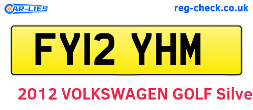 FY12YHM are the vehicle registration plates.
