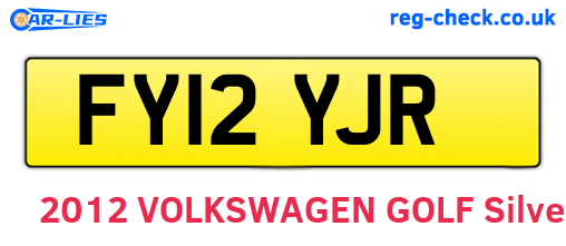 FY12YJR are the vehicle registration plates.