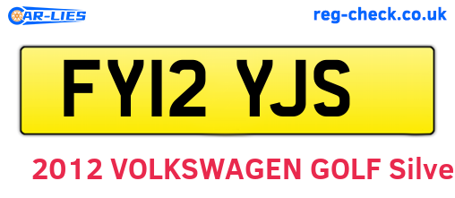 FY12YJS are the vehicle registration plates.