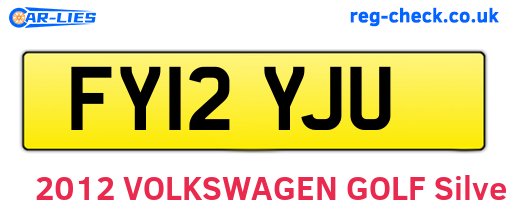 FY12YJU are the vehicle registration plates.