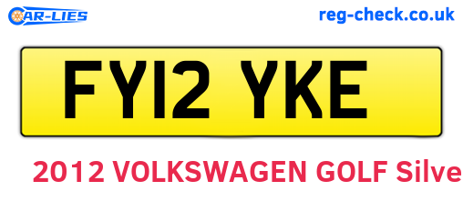 FY12YKE are the vehicle registration plates.