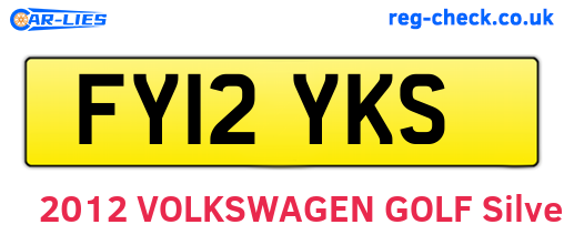 FY12YKS are the vehicle registration plates.