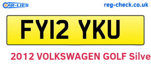 FY12YKU are the vehicle registration plates.