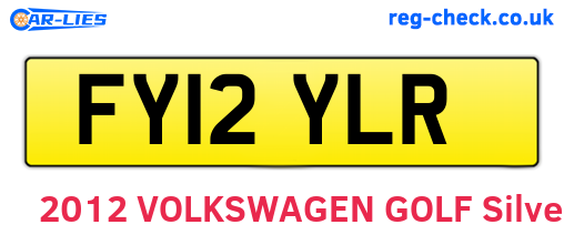 FY12YLR are the vehicle registration plates.