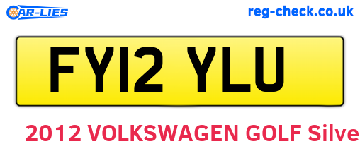 FY12YLU are the vehicle registration plates.