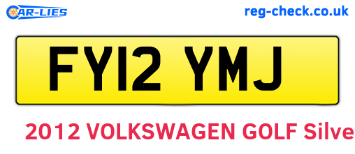 FY12YMJ are the vehicle registration plates.