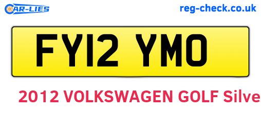 FY12YMO are the vehicle registration plates.