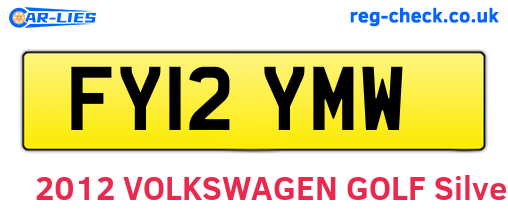 FY12YMW are the vehicle registration plates.