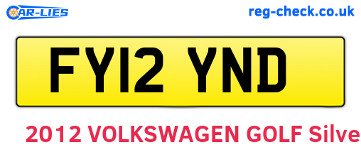 FY12YND are the vehicle registration plates.