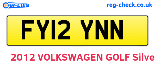 FY12YNN are the vehicle registration plates.