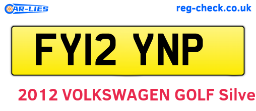 FY12YNP are the vehicle registration plates.