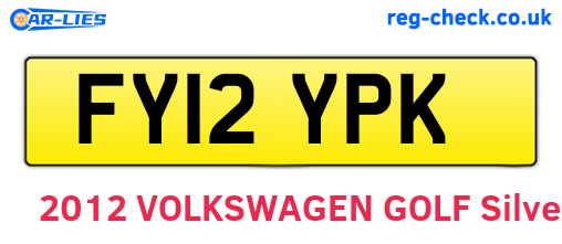 FY12YPK are the vehicle registration plates.
