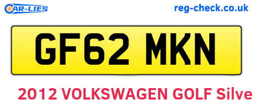 GF62MKN are the vehicle registration plates.