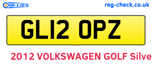 GL12OPZ are the vehicle registration plates.