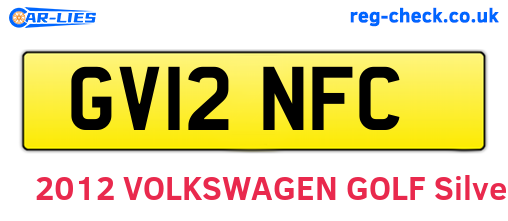 GV12NFC are the vehicle registration plates.