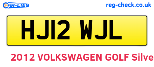 HJ12WJL are the vehicle registration plates.
