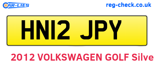 HN12JPY are the vehicle registration plates.