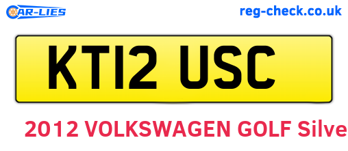 KT12USC are the vehicle registration plates.