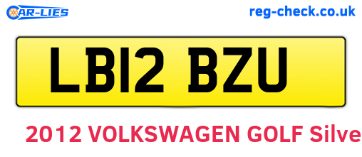 LB12BZU are the vehicle registration plates.