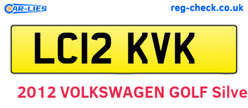 LC12KVK are the vehicle registration plates.