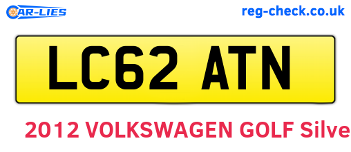 LC62ATN are the vehicle registration plates.